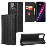 For T-Mobile REVVL 6 Pro 5G / REVVL 6x Pro Cubic Grid Texture Flip Leather Phone Case(Black)