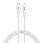 TOTU CB-20-PD 30W USB-C / Type-C to 8 Pin Crystals Braided Data Cable, Length:1.2m(White)
