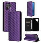 For Fairphone 5 Cubic Grid Texture Flip Leather Phone Case(Purple)