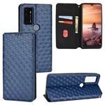 For AT&T Fusion 5G Cubic Grid Texture Flip Leather Phone Case(Blue)