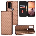 For AT&T Fusion 5G Cubic Grid Texture Flip Leather Phone Case(Brown)