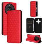 For Fossibot S3 Pro Cubic Grid Texture Flip Leather Phone Case(Red)