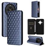 For Fossibot S3 Pro Cubic Grid Texture Flip Leather Phone Case(Blue)