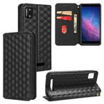 For Cloud Mobile Stratus C7 Cubic Grid Texture Flip Leather Phone Case(Black)