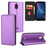 For HotPepper Serrano3 Cubic Grid Texture Flip Leather Phone Case(Purple)