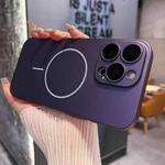 For iPhone 13 Pro Max Matte Frosted Fine Circle MagSafe Lens Protection Phone Case(Misty Purple)