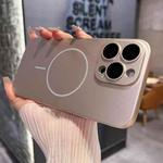 For iPhone 12 Pro Matte Frosted Fine Circle MagSafe Lens Protection Phone Case(Desert Gold)