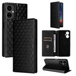 For Boost Mobile Celero 5G 2024 / Celero 3 5G Cubic Grid Texture Flip Leather Phone Case(Black)