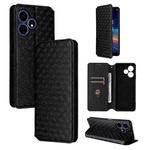 For Boost Mobile Celero 5G+ 2024 Cubic Grid Texture Flip Leather Phone Case(Black)