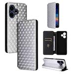 For Boost Mobile Celero 5G+ 2024 Cubic Grid Texture Flip Leather Phone Case(Silver)