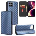 For Boost Mobile Celero 5G+ Cubic Grid Texture Flip Leather Phone Case(Blue)