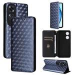 For OPPO A60 4G Cubic Grid Texture Flip Leather Phone Case(Blue)