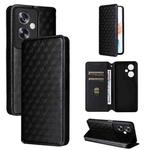 For OPPO A79 5G / A2 5G Cubic Grid Texture Flip Leather Phone Case(Black)