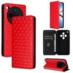 For OPPO Find X8 5G Cubic Grid Texture Flip Leather Phone Case(Red)