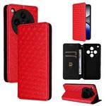 For OPPO Find X8 Pro 5G Cubic Grid Texture Flip Leather Phone Case(Red)