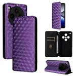 For OPPO Find X8 Pro 5G Cubic Grid Texture Flip Leather Phone Case(Purple)