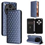 For OPPO Find X8 Ultra 5G Cubic Grid Texture Flip Leather Phone Case(Blue)