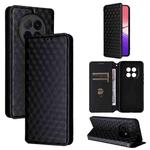 For OPPO F29 Pro 5G Global Cubic Grid Texture Flip Leather Phone Case(Black)