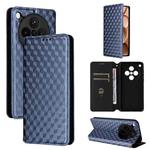 For OPPO Find X8s+ 5G Cubic Grid Texture Flip Leather Phone Case(Blue)