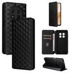 For Ulefone Note 15 Cubic Grid Texture Flip Leather Phone Case(Black)