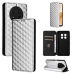 For Ulefone Note 15 Cubic Grid Texture Flip Leather Phone Case(Silver)