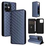 For Ulefone Note 16 Pro Cubic Grid Texture Flip Leather Phone Case(Blue)