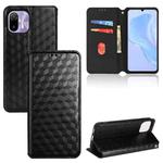 For Ulefone Note 6 / Note 6P / Note 6T Cubic Grid Texture Flip Leather Phone Case(Black)