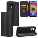 For Ulefone Note 14 Cubic Grid Texture Flip Leather Phone Case(Black)
