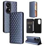 For Ulefone Note 17 Pro Cubic Grid Texture Flip Leather Phone Case(Blue)