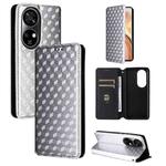 For Ulefone Note 17 Pro Cubic Grid Texture Flip Leather Phone Case(Silver)
