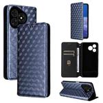 For Ulefone Note 19 Cubic Grid Texture Flip Leather Phone Case(Blue)