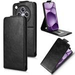 For OPPO Find X8s+ 5G Magnetic Vertical Flip Leather Phone Case with Buckle(Black)