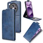 For OPPO Find X8s+ 5G Magnetic Vertical Flip Leather Phone Case with Buckle(Blue)