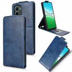 For OPPO A5 5G / 4G Global Magnetic Vertical Flip Leather Phone Case with Buckle(Blue)