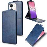 For OPPO A5x 5G / 4G Global Magnetic Vertical Flip Leather Phone Case with Buckle(Blue)