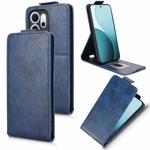 For OPPO Reno14 F 5G Magnetic Vertical Flip Leather Phone Case with Buckle(Blue)