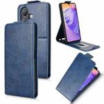 For Ulefone Note 21 Magnetic Vertical Flip Leather Phone Case with Buckle(Blue)