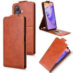 For Ulefone Note 21 Magnetic Vertical Flip Leather Phone Case with Buckle(Brown)