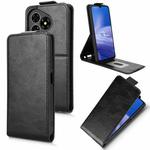 For Ulefone Note 19 Magnetic Vertical Flip Leather Phone Case with Buckle(Black)