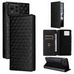 For Asus Zenfone 11 Ultra Cubic Grid Texture Flip Leather Phone Case(Black)