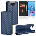 For Asus Zenfone 8 Flip / Zenfone 7 / 7 Pro Cubic Grid Texture Flip Leather Phone Case(Blue)