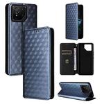 For Asus ROG Phone 9 / ROG Phone 9 Pro Cubic Grid Texture Flip Leather Phone Case(Blue)