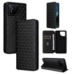 For Asus ROG Phone 8 / ROG Phone 8 Pro Cubic Grid Texture Flip Leather Phone Case(Black)