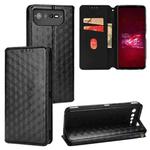 For Asus ROG Phone 6 / ROG Phone 6 Pro Cubic Grid Texture Flip Leather Phone Case(Black)