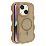 For iPhone 15 Plus / 14 Plus Skin Feel MagSafe Phone Case(Gold)