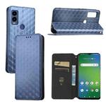 For Cricket Innovate E 5G 2022 Cubic Grid Texture Flip Leather Phone Case(Blue)