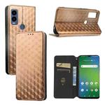 For Cricket Innovate E 5G 2022 Cubic Grid Texture Flip Leather Phone Case(Brown)