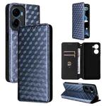 For Cricket Magic 2 5G Cubic Grid Texture Flip Leather Phone Case(Blue)