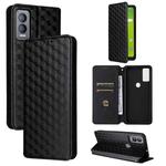 For Cricket Magic 5G Cubic Grid Texture Flip Leather Phone Case(Black)