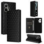 For Cricket Outlast 5G 2024 Cubic Grid Texture Flip Leather Phone Case(Black)